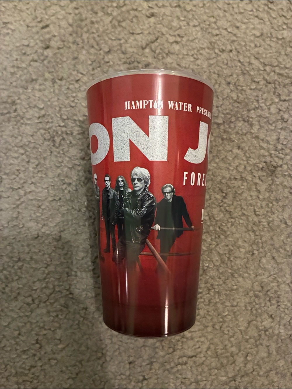 Jon Bon Jovi Red Plastic Souvenir Cup Forever Tour NYC MSG July 2026